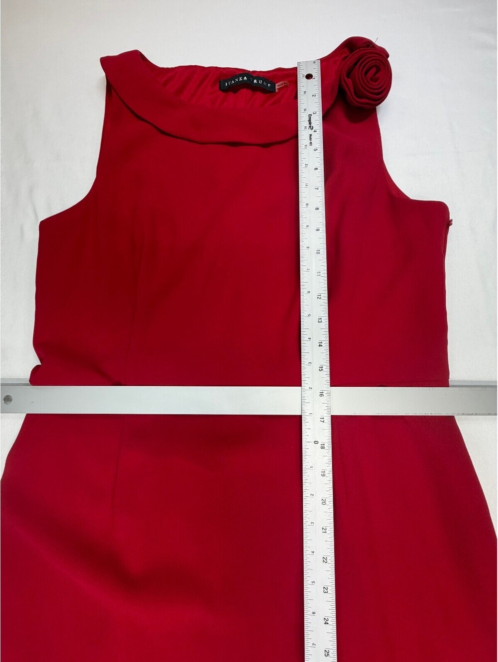 Ivanka Trump Women's Sheath Dress Sleeveless Size Red - Picture 6 of 15